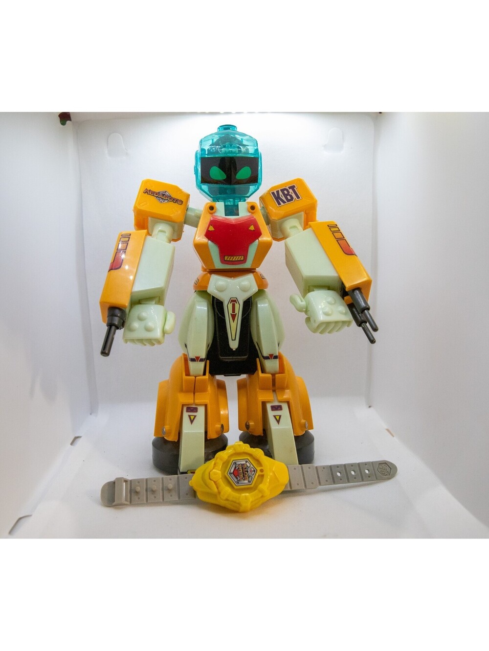 MEDABOTS SUPER ELECTRONIC METABEE HUGE 12” FIGURE 2002 Hasbro /w Watch & Missile